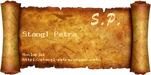 Stangl Petra névjegykártya